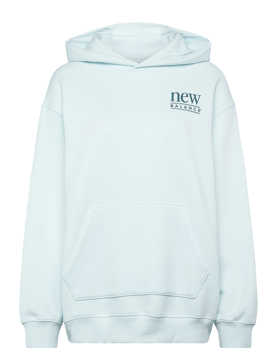 New Balance - Reimagined Fleece Long Length Hoodie - viršutinės dalies drabužiai - glint blue - 0