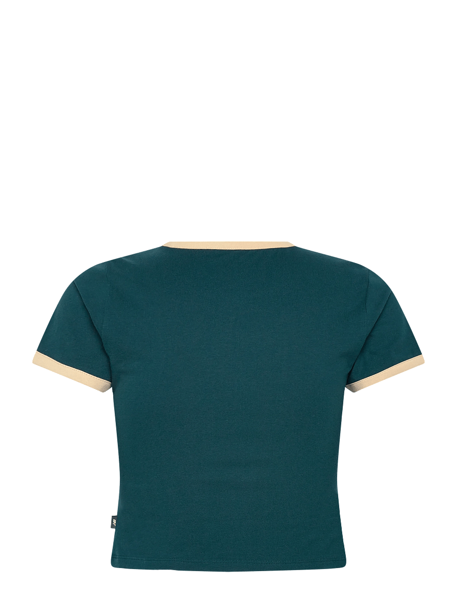New Balance - Linear Heritage Ringer T-Shirt - crop-tops - medusa green - 1