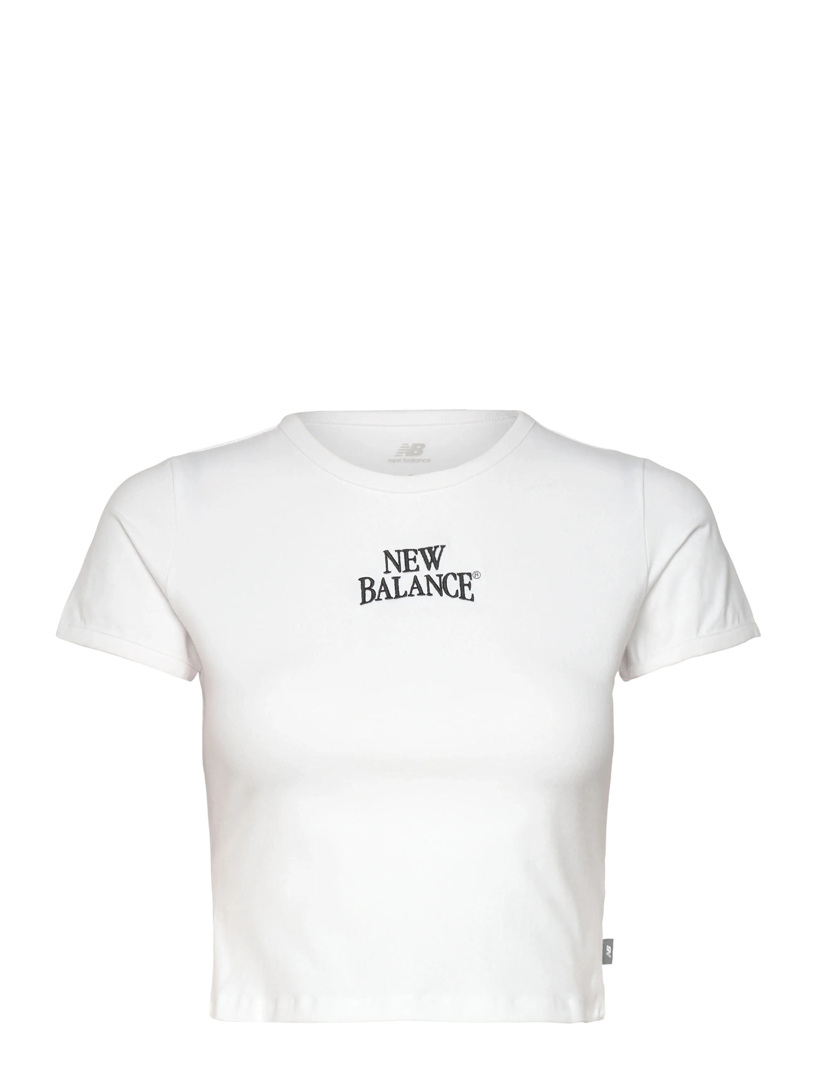 New Balance Linear Heritage Ringer T-Shirt, Kvinder, Kort Ringer T-shirt, Hvid, Str: S