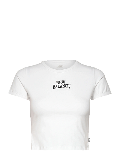 New Balance Linear Heritage Ringer T-Shirt - Överdelar - WHITE / white