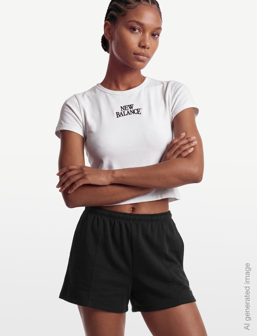 New Balance - Trackside Ringer T-Shirt - crop-tops - white - 3