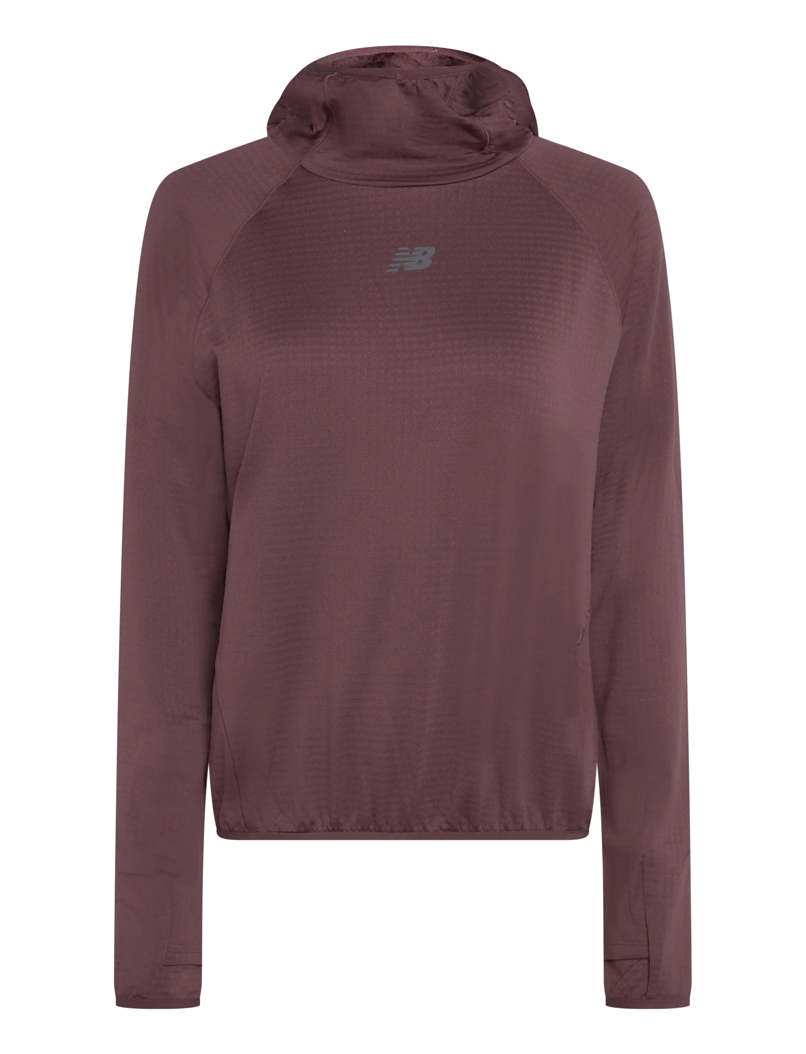 New Balance RC Essential Heat Grid Hoodie - Kläder - CHERRY LEATHER / burgundy