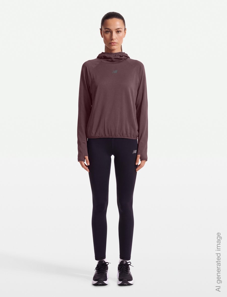 New Balance - RC Essential Heat Grid Hoodie - hoodies - cherry leather - 0