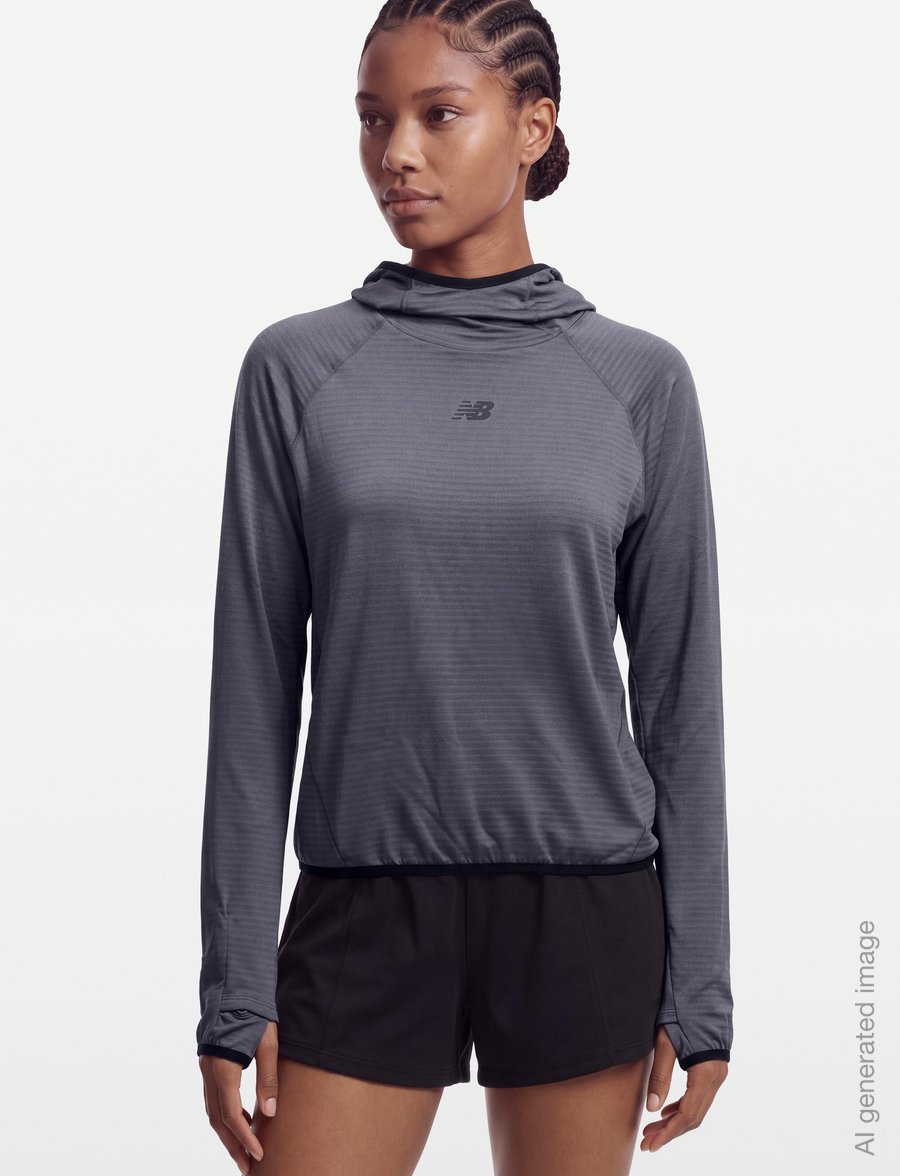 New Balance - RC Essential Heat Grid Hoodie - kapuzenpullover - neptune grey - 3