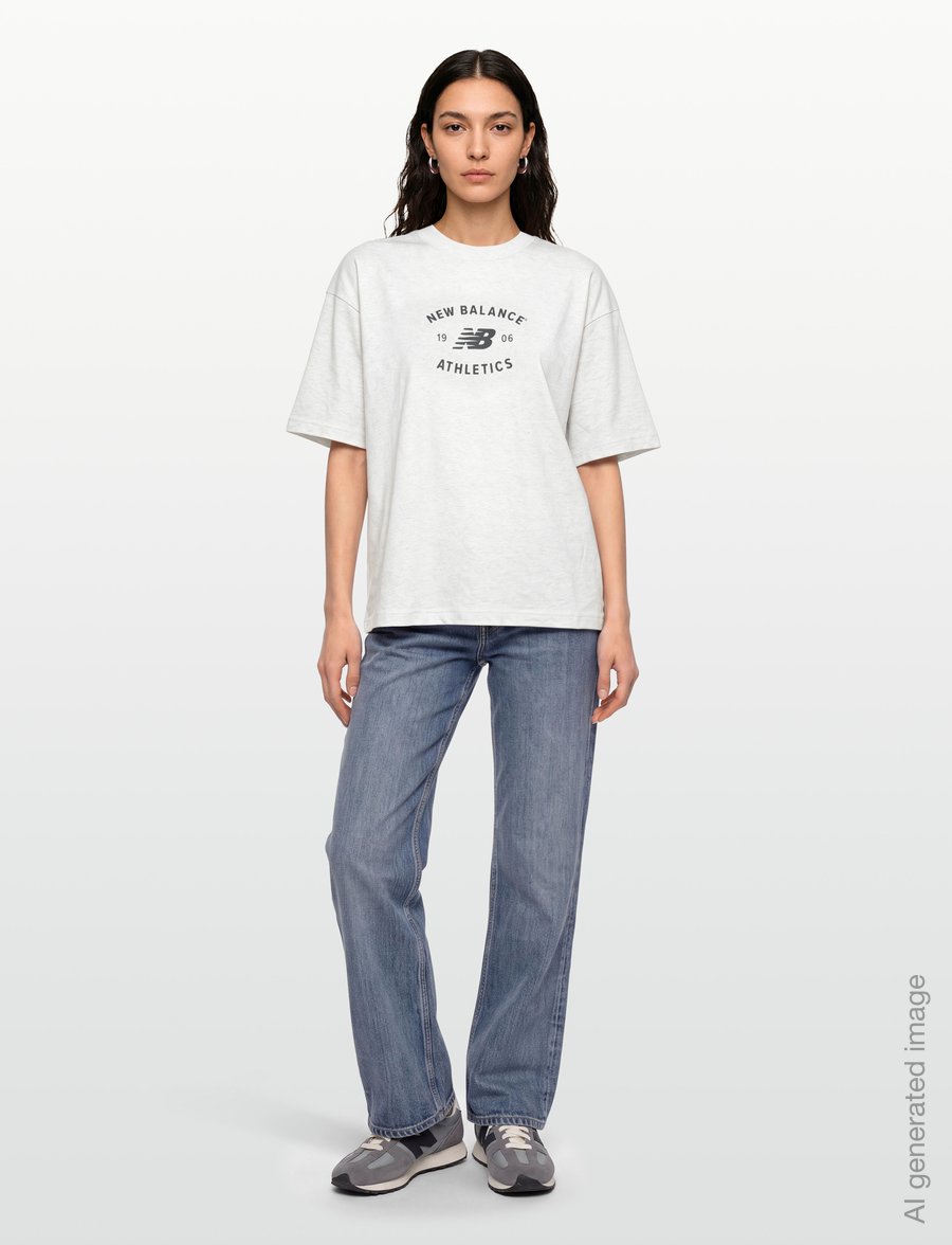 New Balance - Reimagined Oversized T-Shirt - topit & t-paidat - ash heather - 0