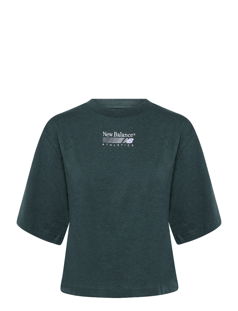 New Balance - Trackside Relaxed T-Shirt - t-shirts - nordic green heather - 0