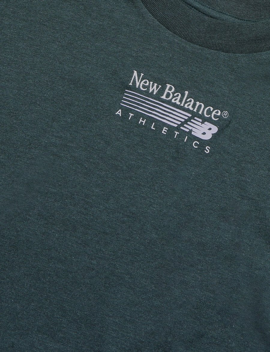 New Balance - Trackside Relaxed T-Shirt - t-shirts - nordic green heather - 2