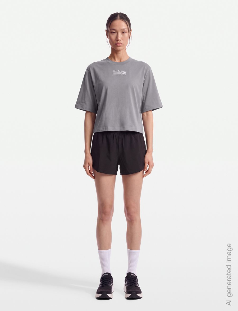 New Balance - Trackside Relaxed T-Shirt - alussärgid ja t-särgid - off-line grey - 0