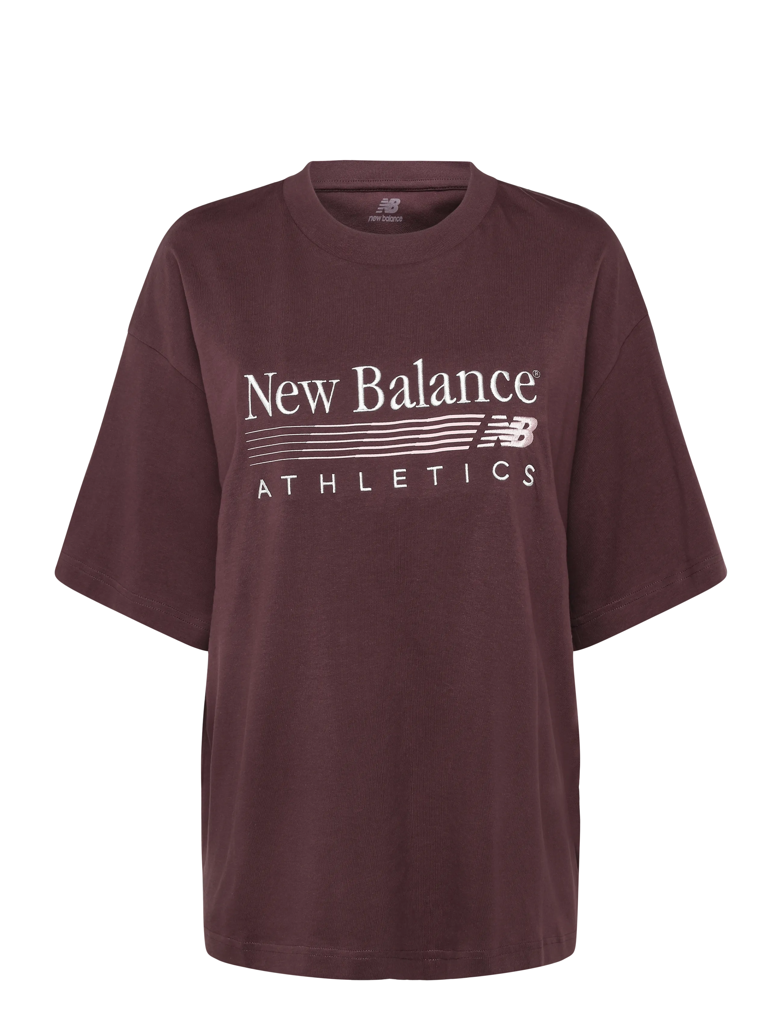 New Balance Trackside Oversized T-Shirt - Kläder - CHERRY LEATHER / burgundy