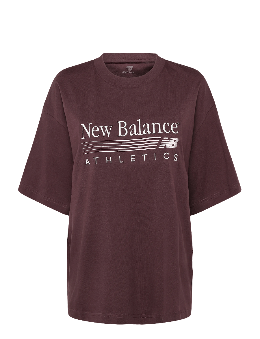 New Balance - Trackside Oversized T-Shirt - t-shirts - cherry leather - 0