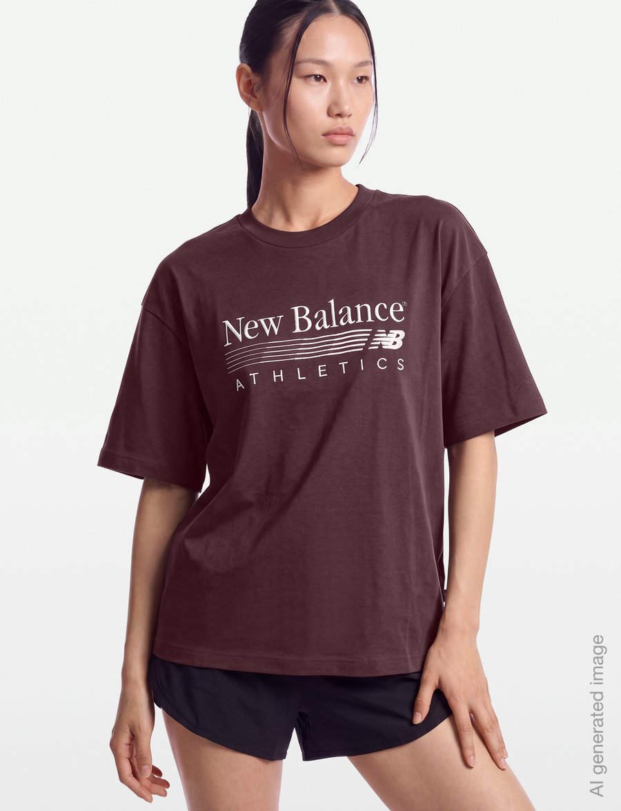 New Balance - Trackside Oversized T-Shirt - t-shirts - cherry leather - 3