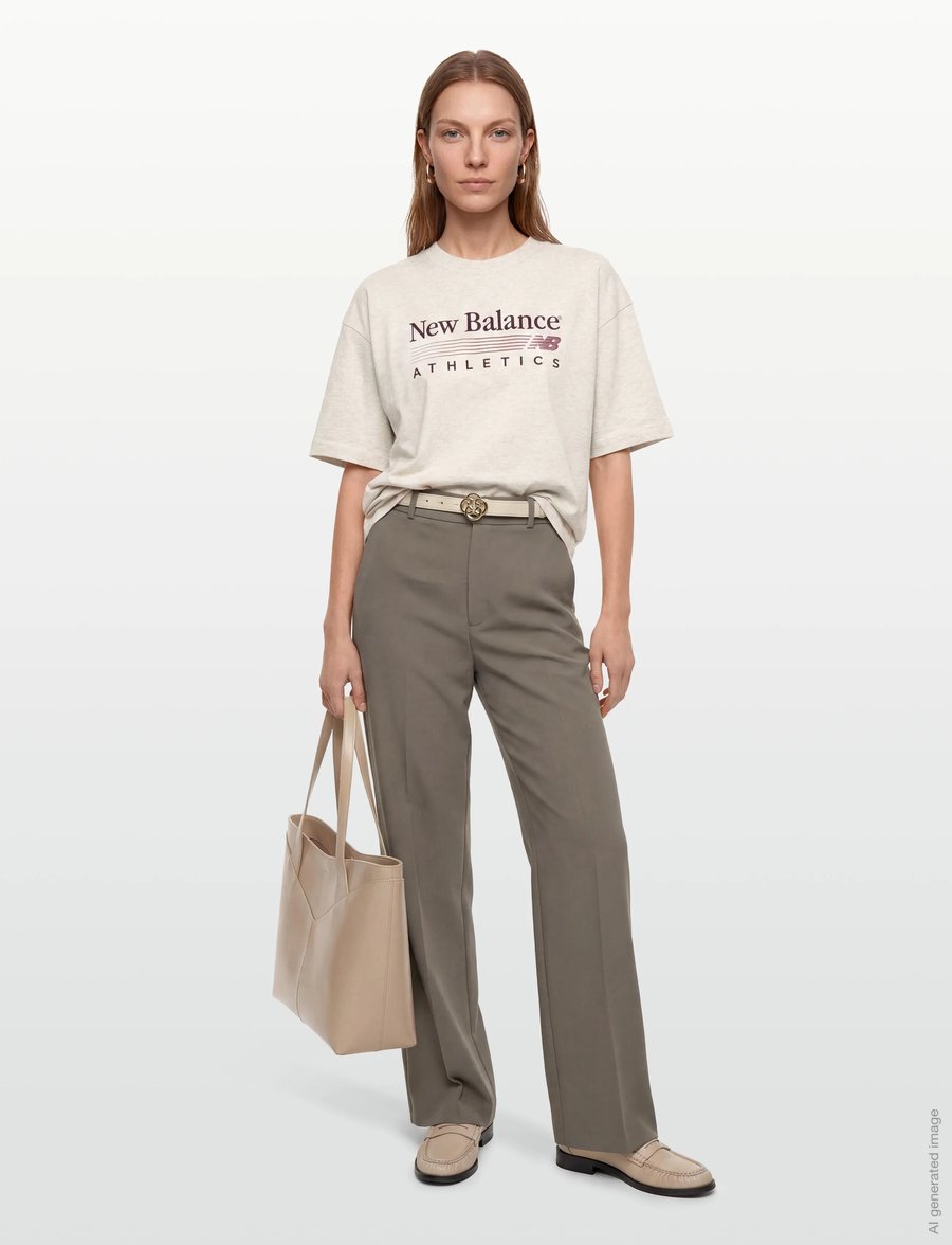 New Balance - Trackside Oversized T-Shirt - t-shirts - linen heather - 0