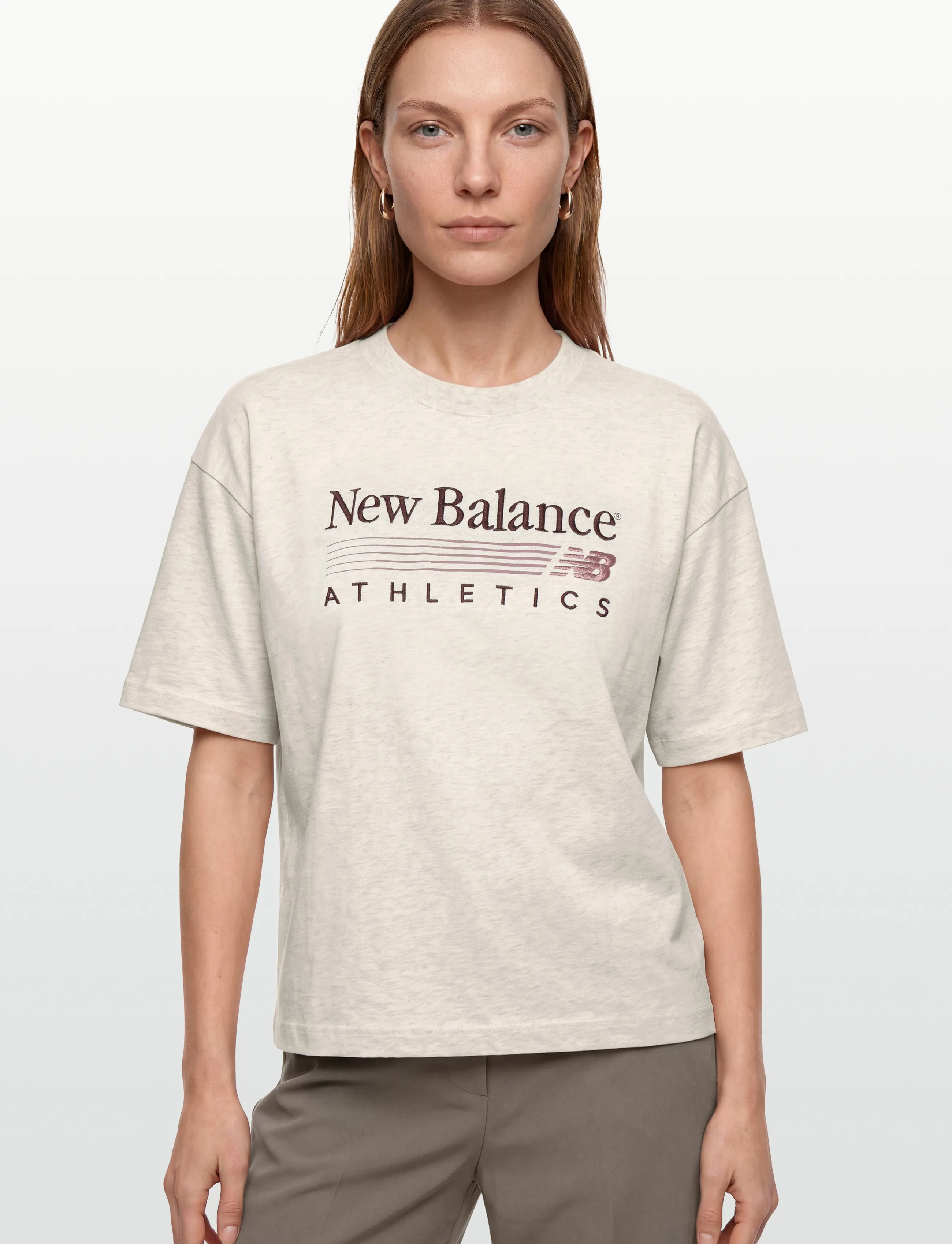 New Balance - Trackside Oversized T-Shirt - t-shirts - linen heather - 3