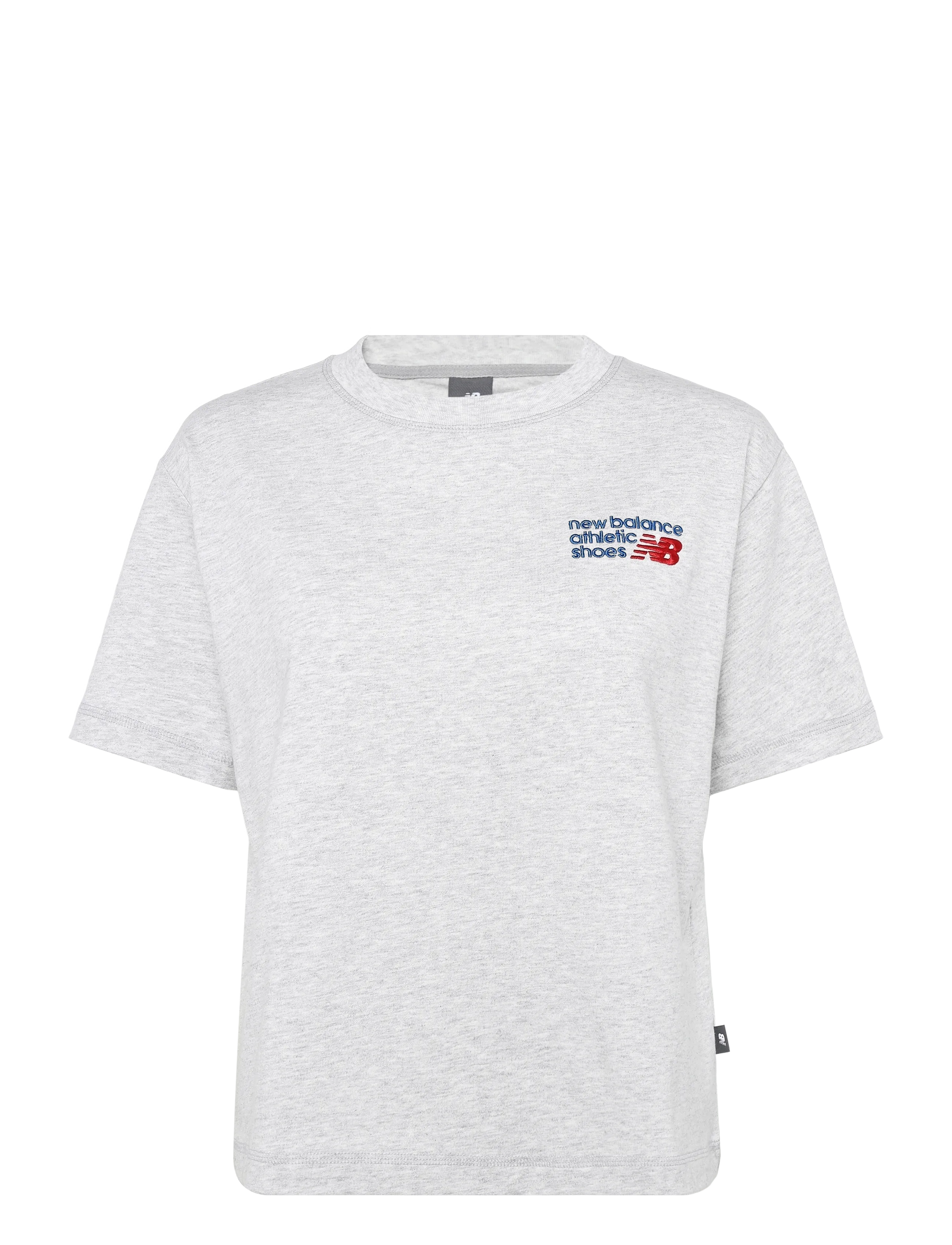 New Balance Athletics Premium Logo Hip Length Relaxed T-Shirt - Kläder - ASH HEATHER / grey