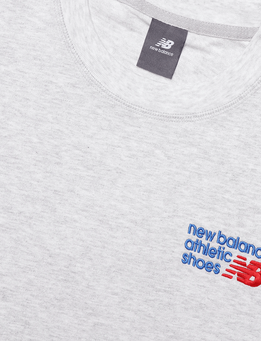 New Balance - Athletics Premium Logo Hip Length Relaxed T-Shirt - t-shirts - ash heather - 2