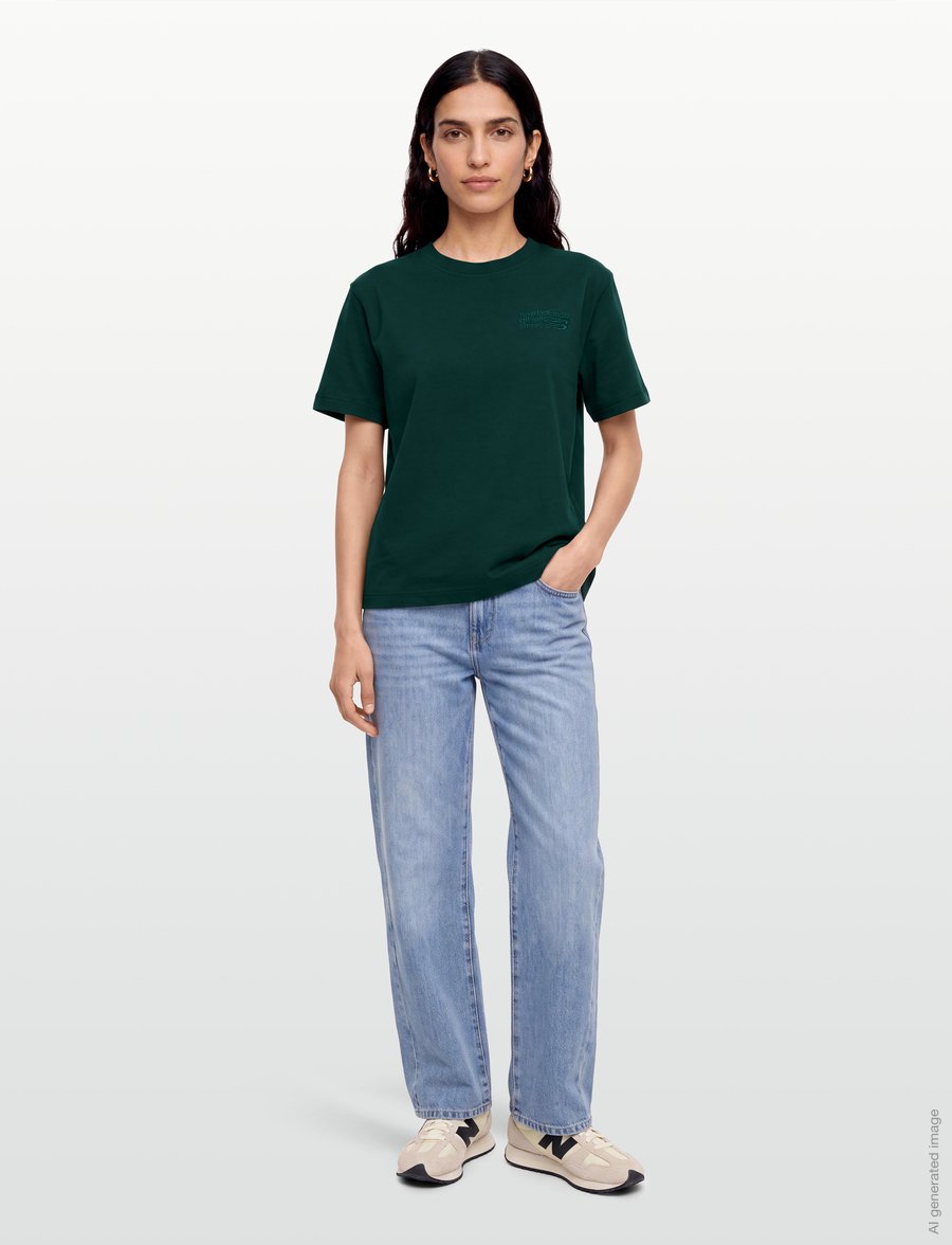 New Balance - Athletics Premium Logo Hip Length Relaxed T-Shirt - t-shirts - nordic green - 0