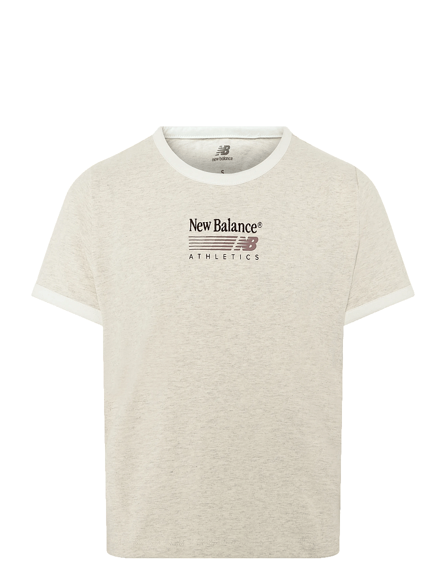 New Balance - Trackside Ringer T-Shirt - t-shirts - linen heather - 0