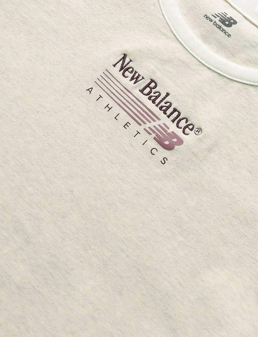 New Balance - Trackside Ringer T-Shirt - t-shirts - linen heather - 2