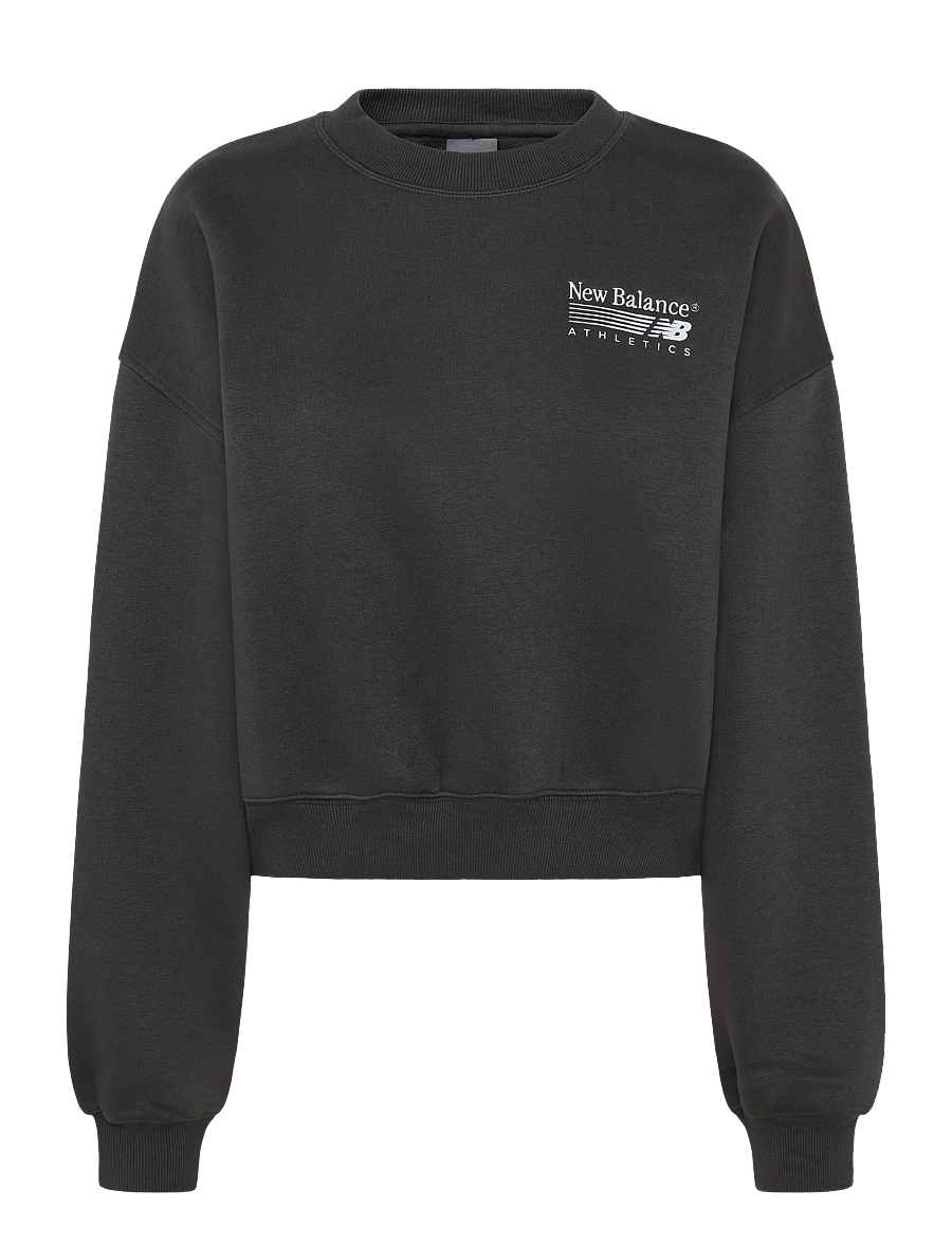 New Balance - Trackside Fleece Crew - Överdelar - black cement - 0