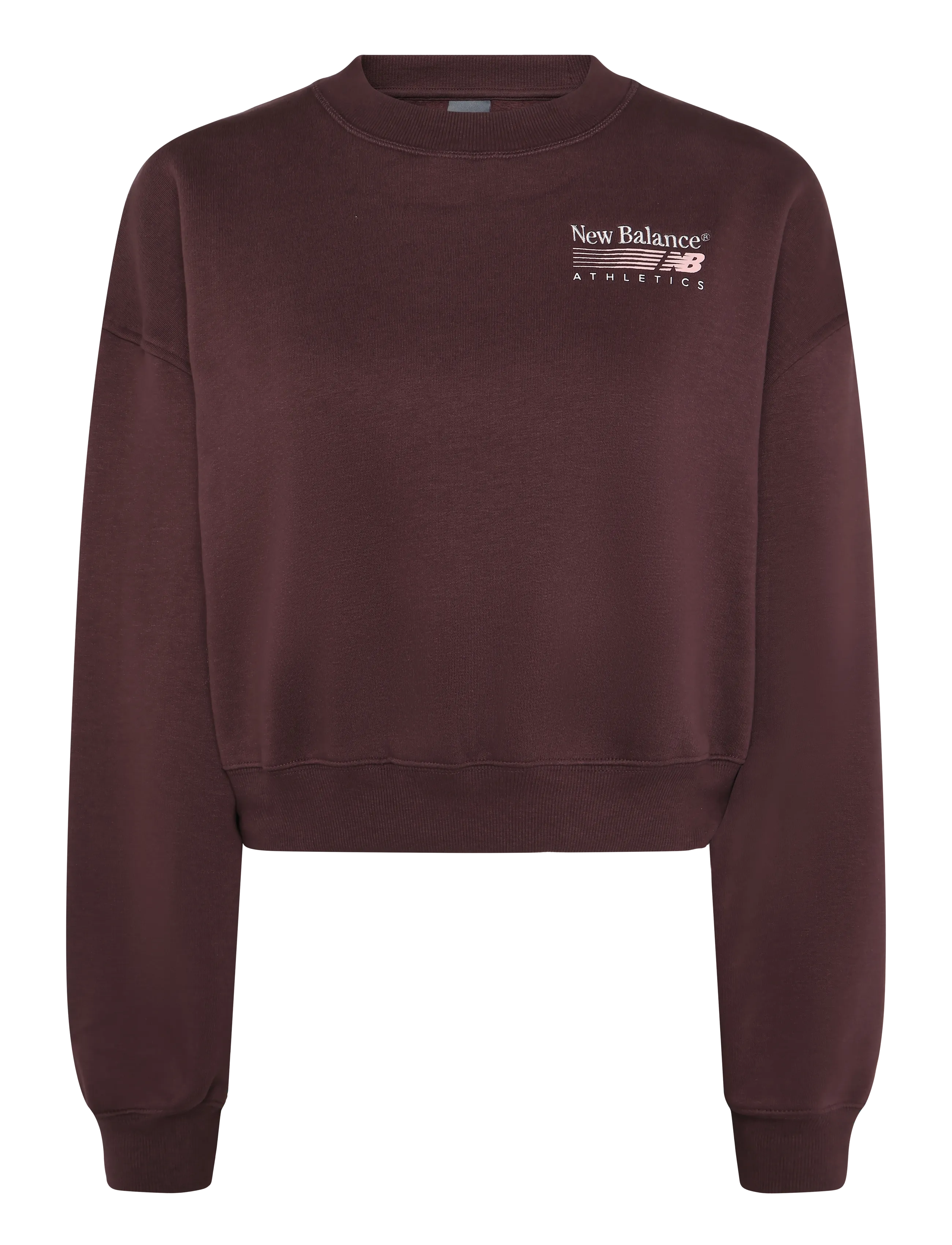 New Balance Trackside Fleece Crew - Nyheder - CHERRY LEATHER / burgundy