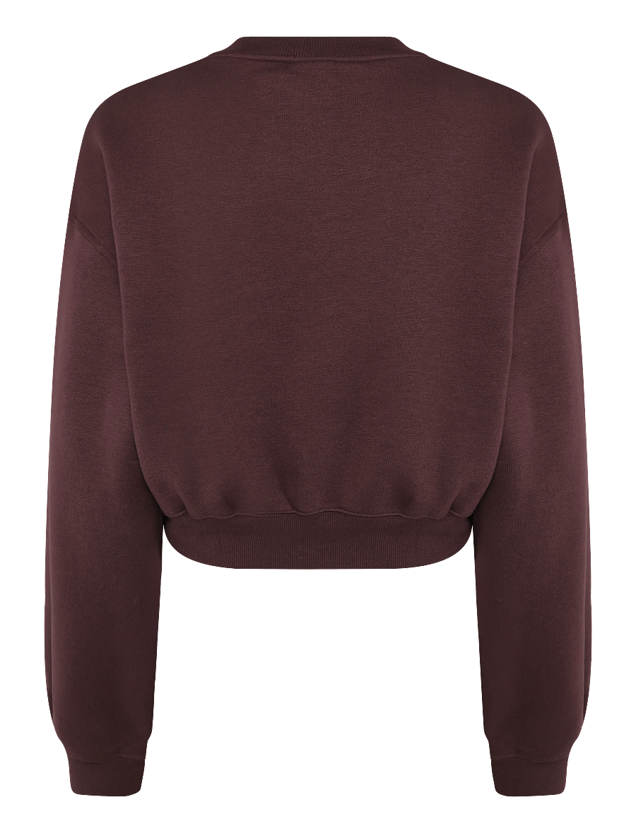 New Balance - Trackside Fleece Crew - overdele - cherry leather - 1