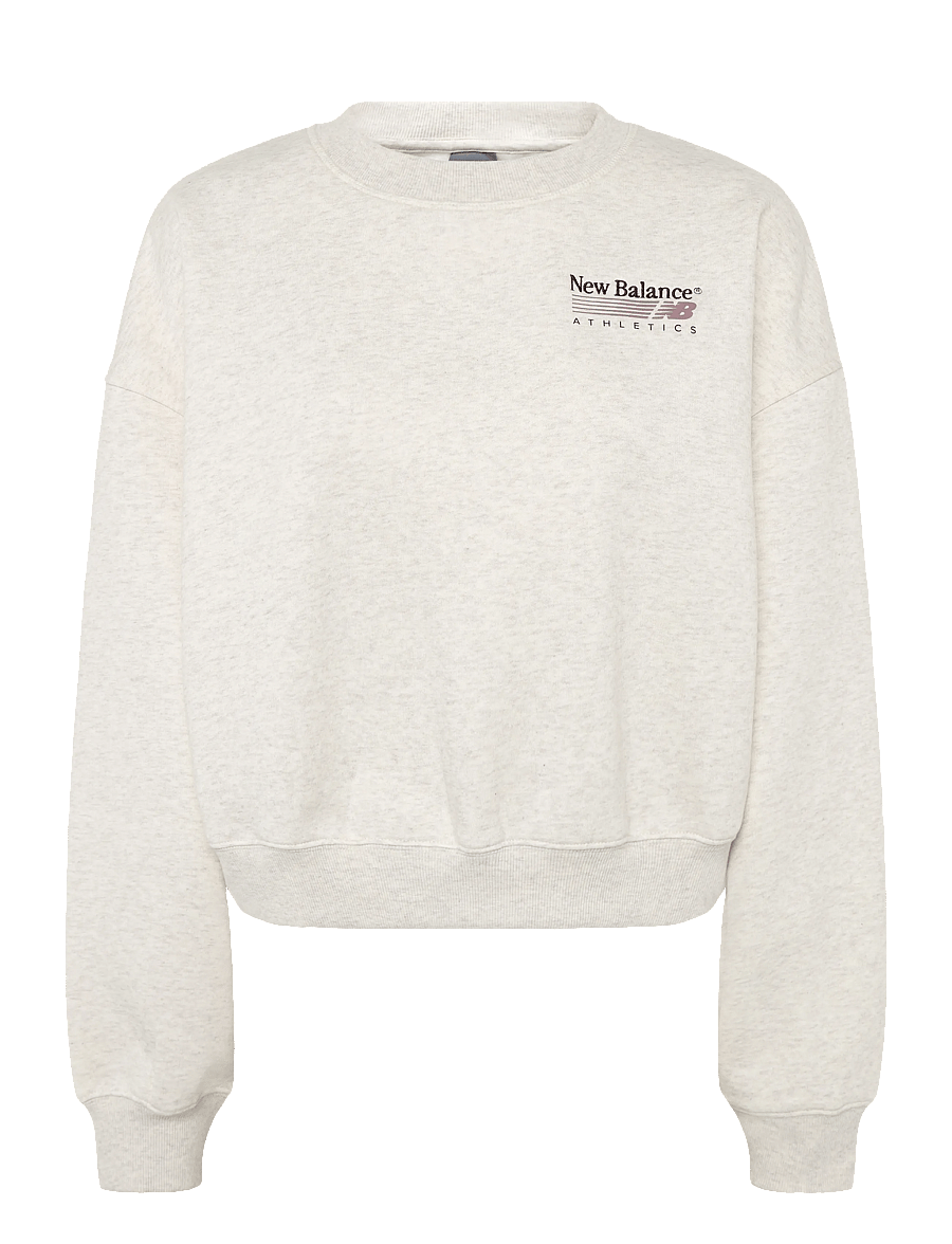 New Balance - Trackside Fleece Crew - sweatshirts - linen heather - 0