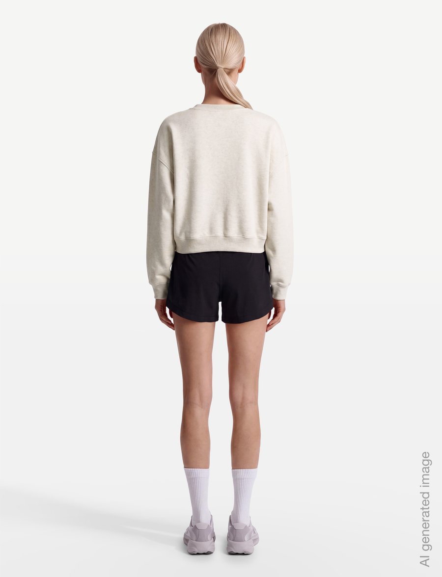New Balance - Trackside Fleece Crew - Överdelar - linen heather - 4