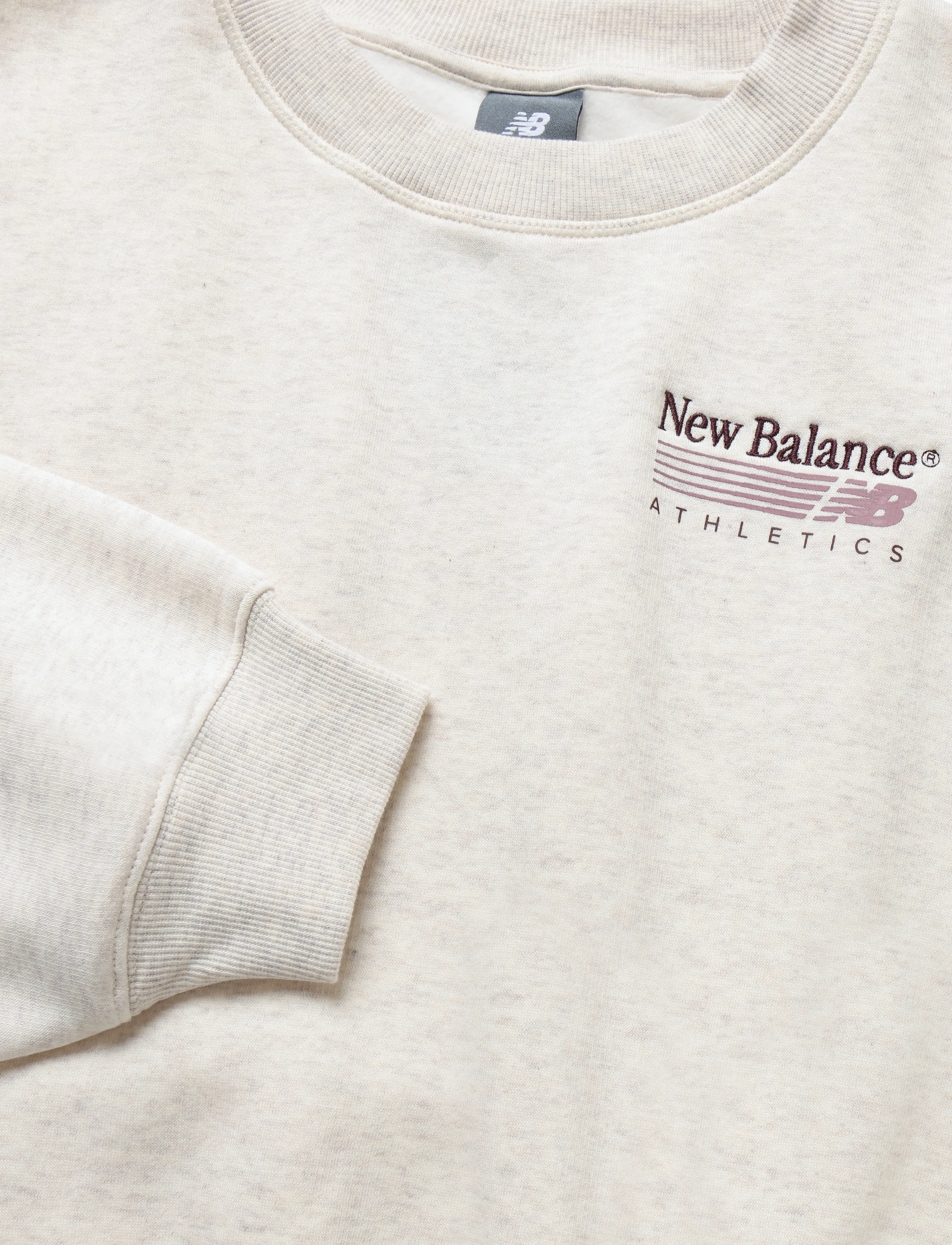 New Balance - Trackside Fleece Crew - sweatshirts - linen heather - 2