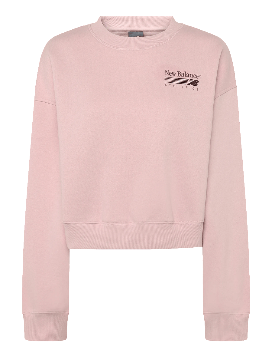 New Balance - Trackside Fleece Crew - sweatshirts - pink chalk - 0