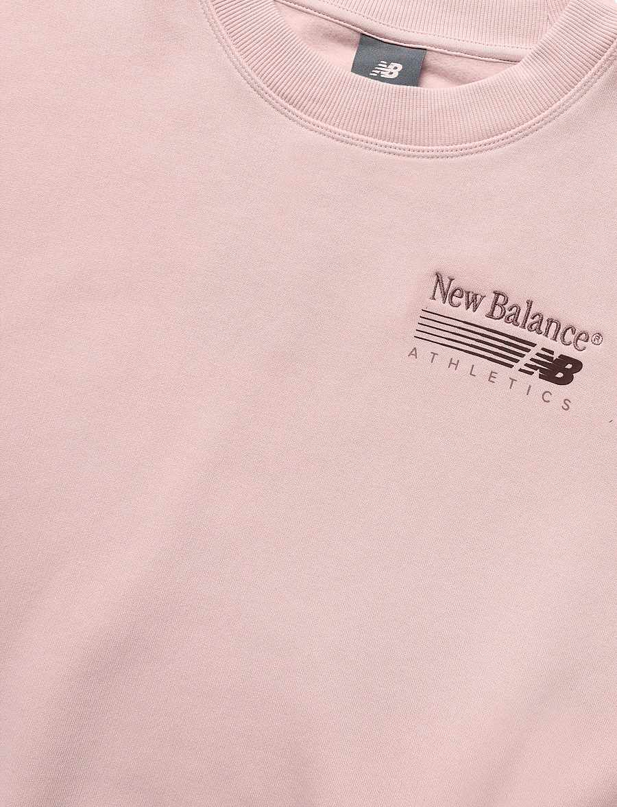 New Balance - Trackside Fleece Crew - sweatshirts - pink chalk - 2