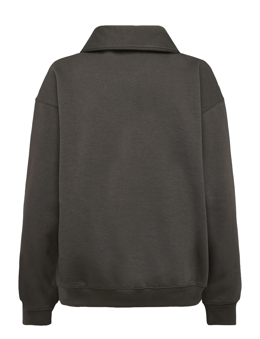 New Balance - Trackside Fleece Half Zip - sweatshirts - black cement - 1