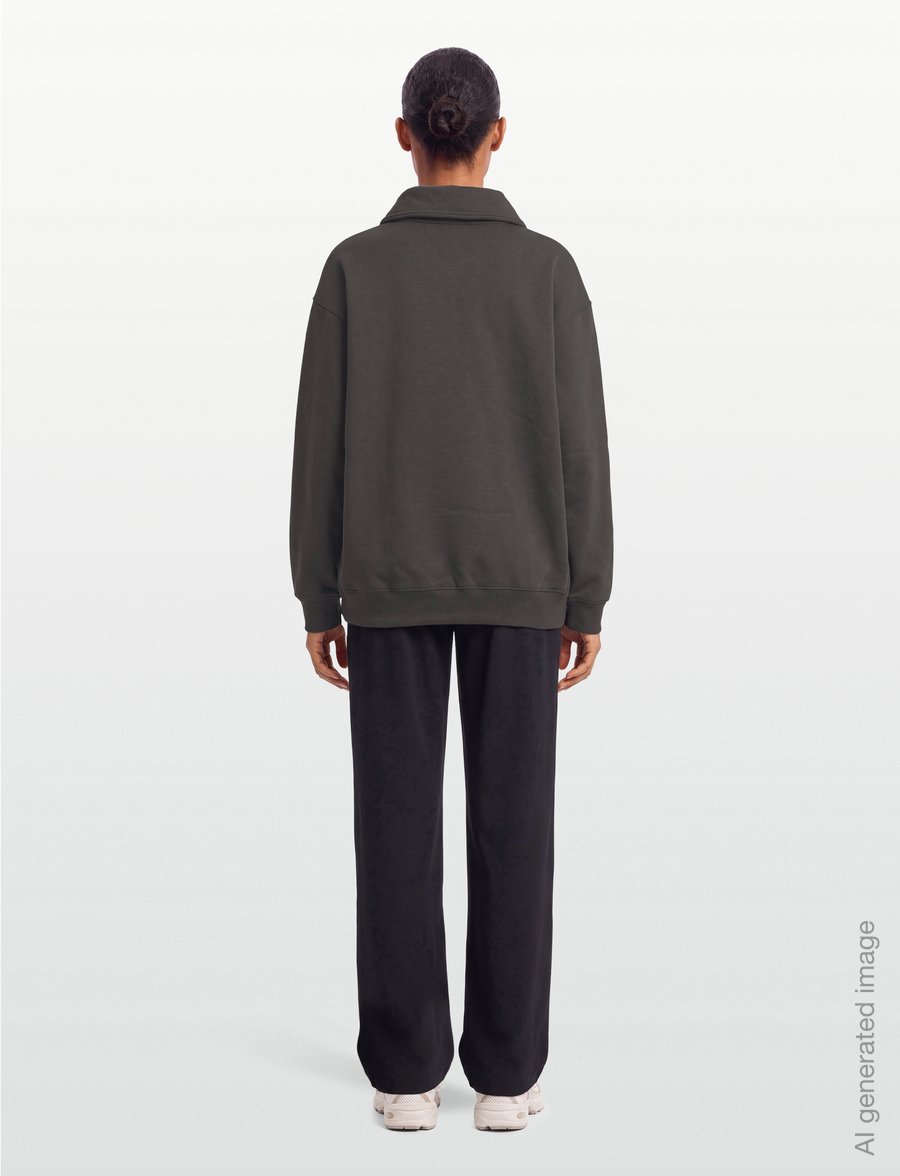 New Balance - Trackside Fleece Half Zip - sweatshirts - black cement - 4