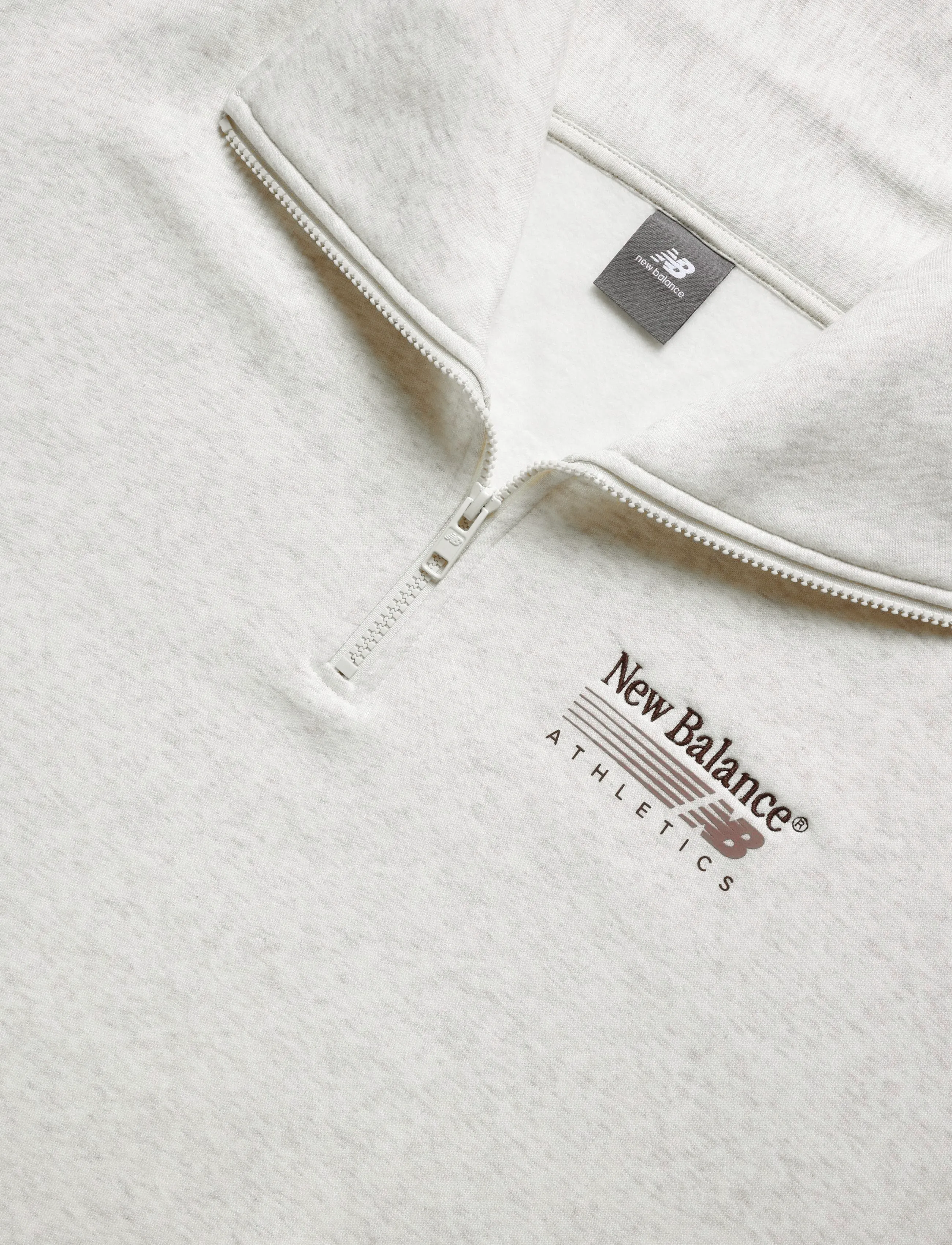 New Balance - Trackside Fleece Half Zip - sweatshirts - linen heather - 2