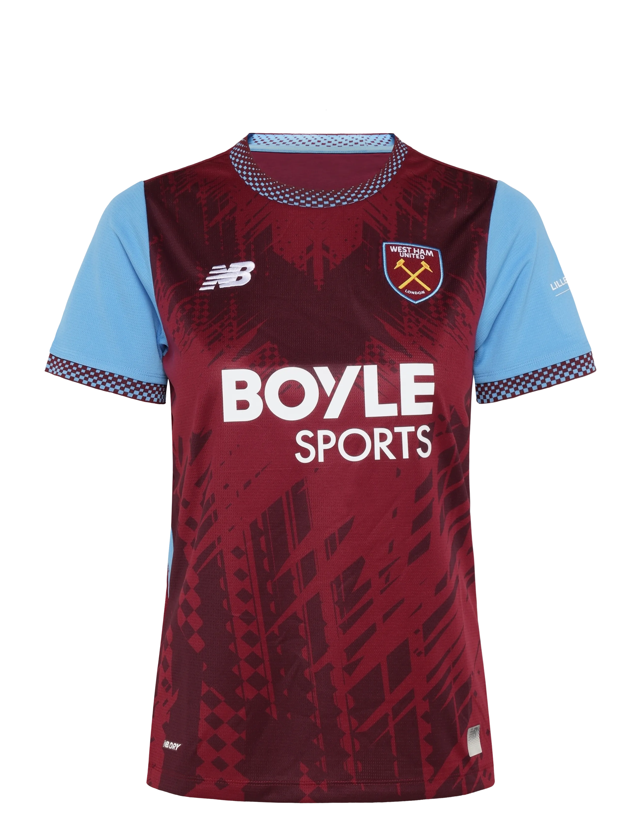 New Balance West Ham United 26/27 Home Womens Short Sleeve Jersey - Overdele - HOME / burgundy