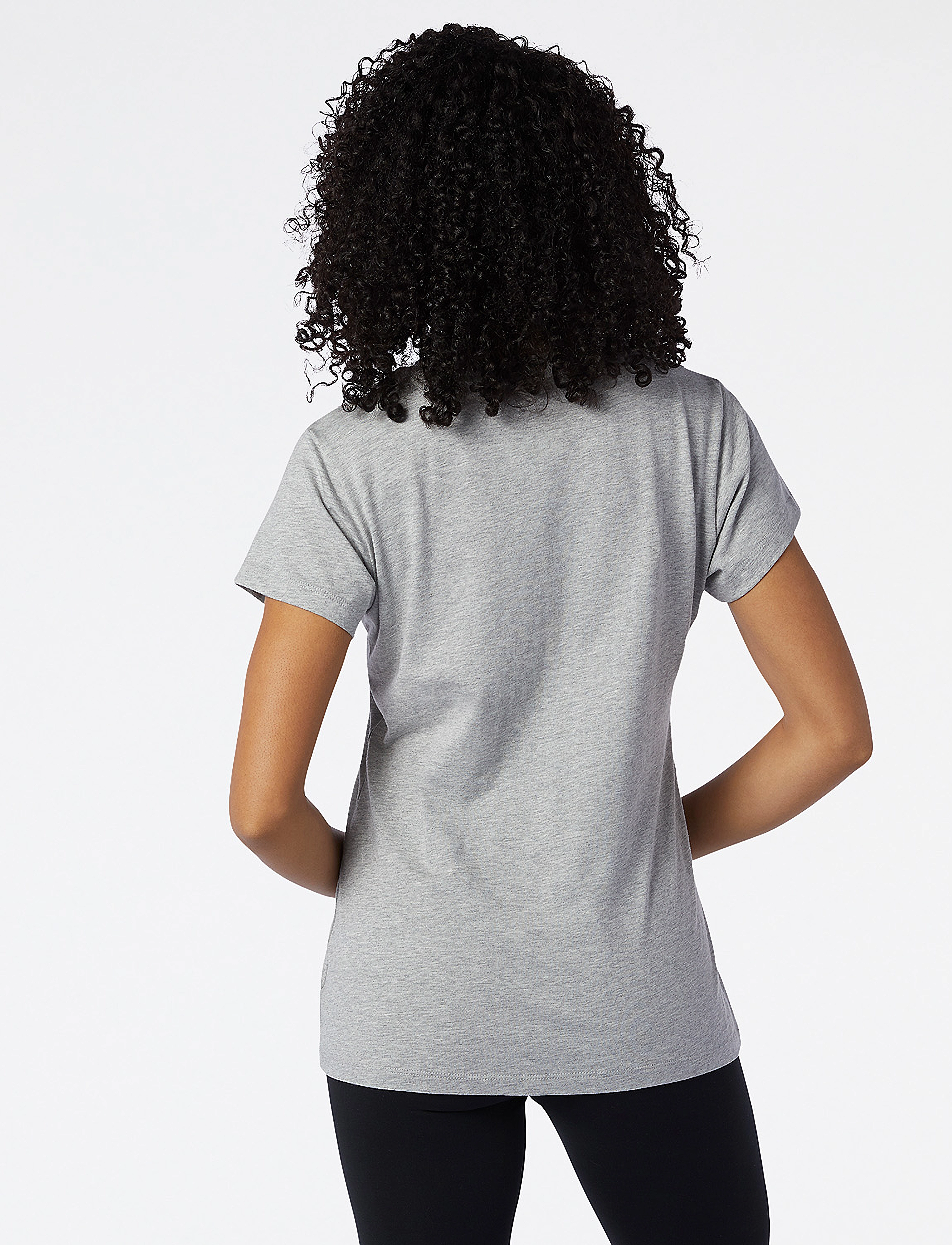 New Balance - ESSENTIALS STACKED LOGO TEE - athletic gre - 4