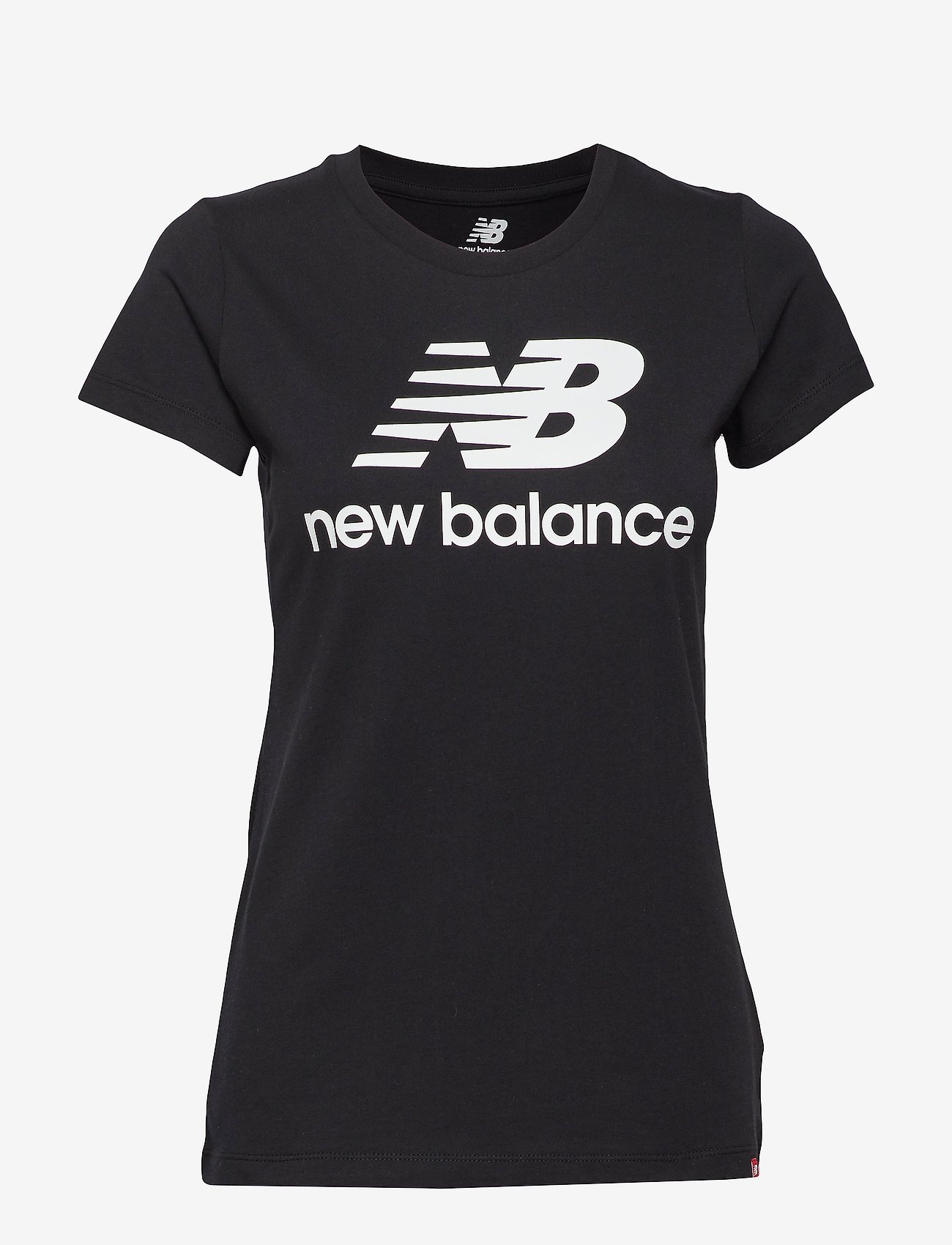 New Balance - ESSENTIALS STACKED LOGO TEE - t-shirts - black - 0