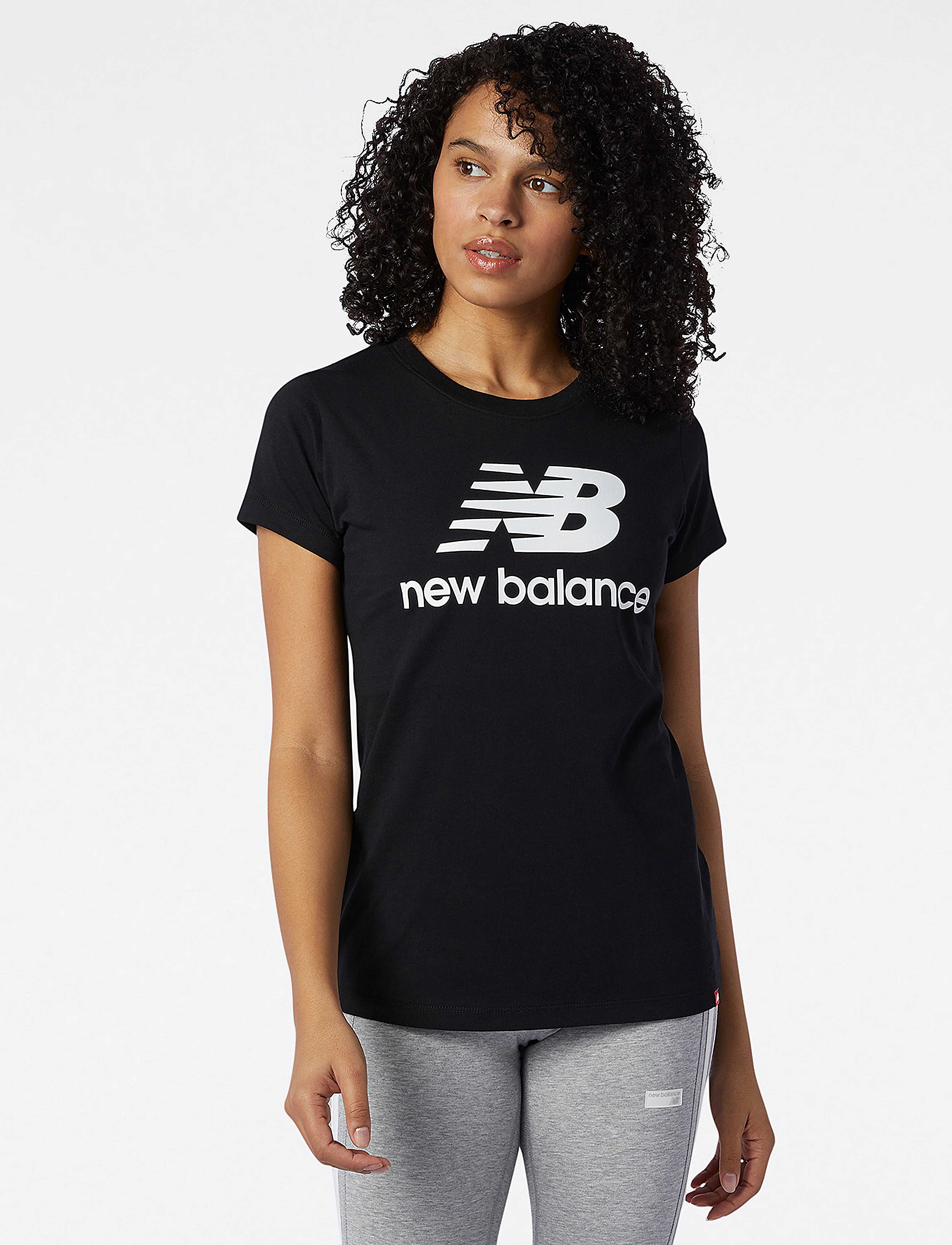New Balance - ESSENTIALS STACKED LOGO TEE - black - 2