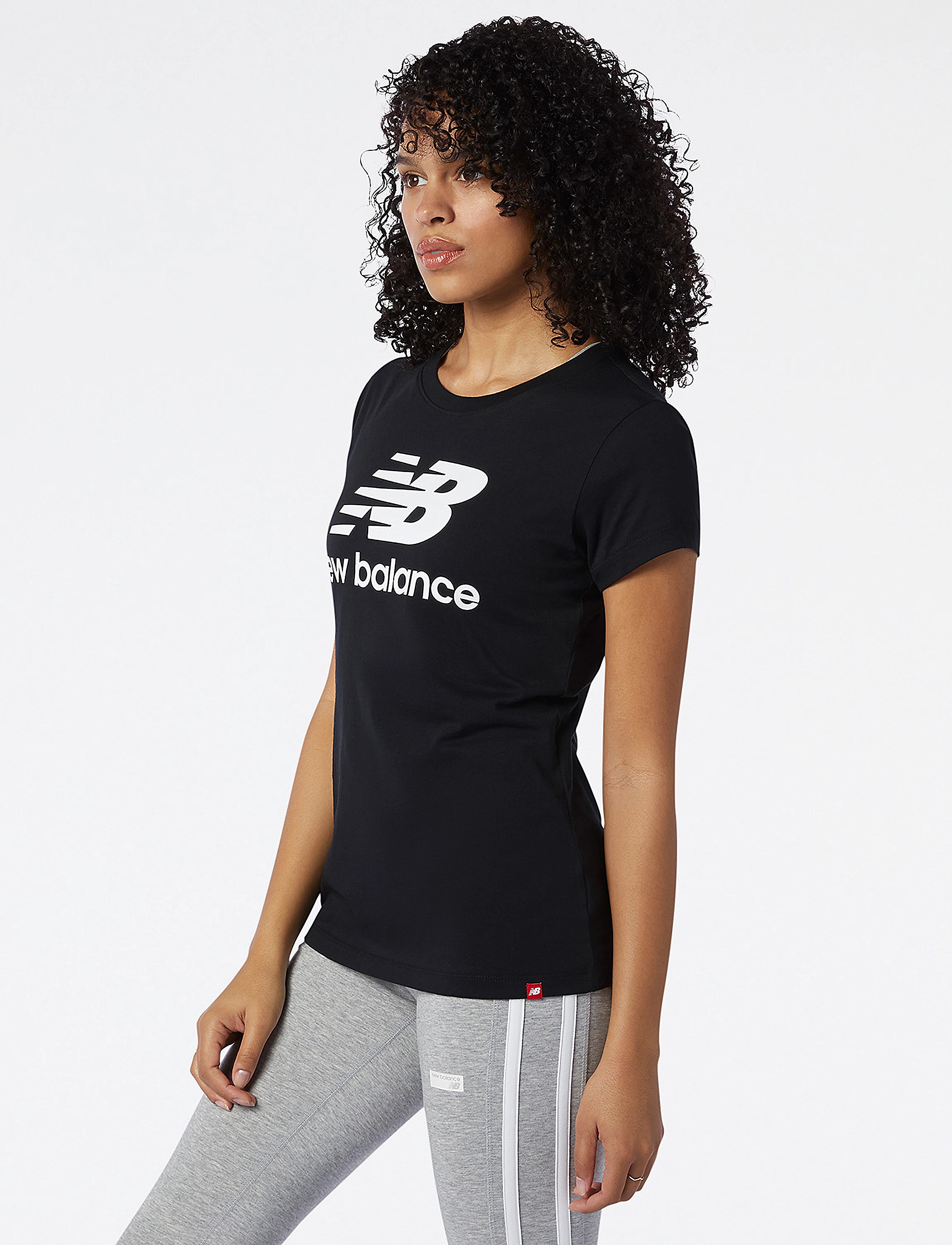 New Balance - ESSENTIALS STACKED LOGO TEE - black - 3
