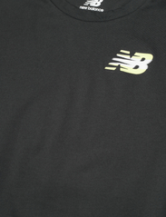 New Balance - Graphic Heathertech Tee - kortärmade t-shirts - black/yellow - 2