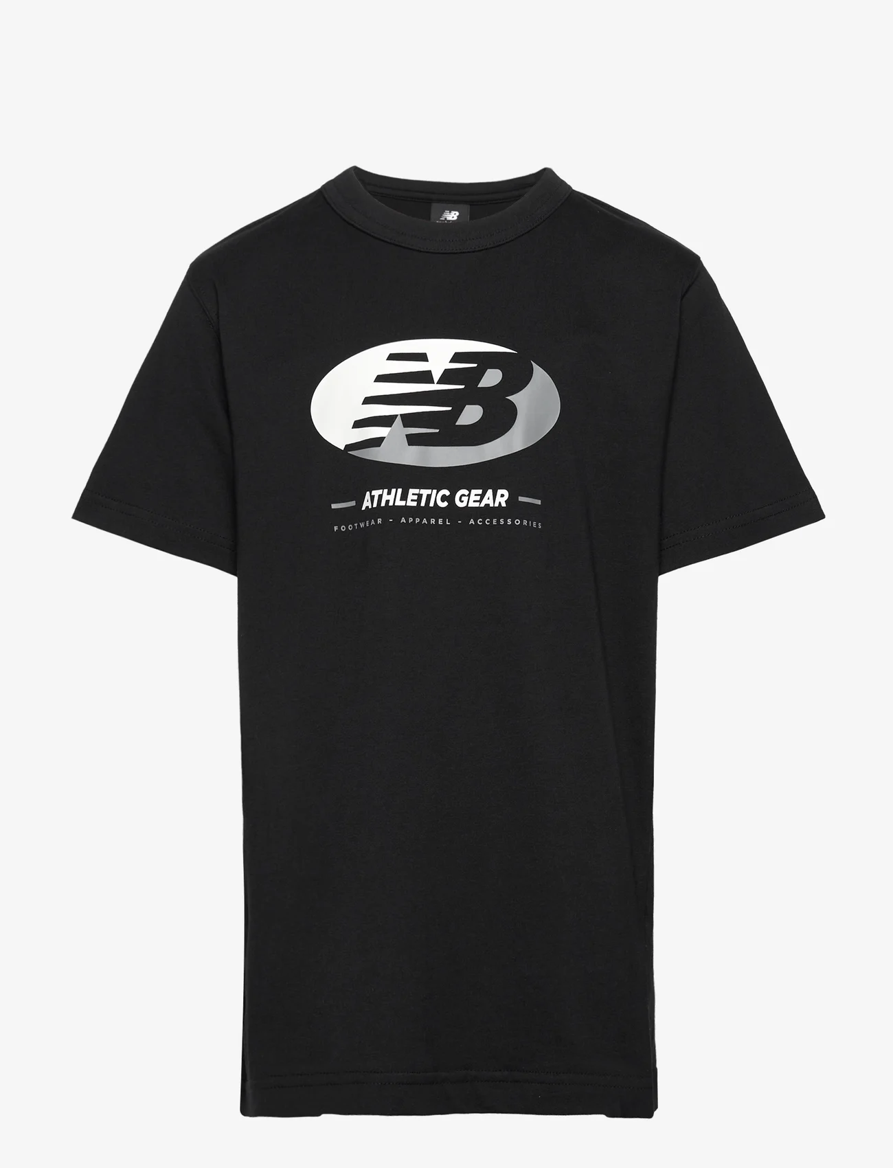 New Balance - Essentials Reimagined Graphic Cotton Jersey Short Sleeve T-shirt - marškinėliai trumpomis rankovėmis - black - 0