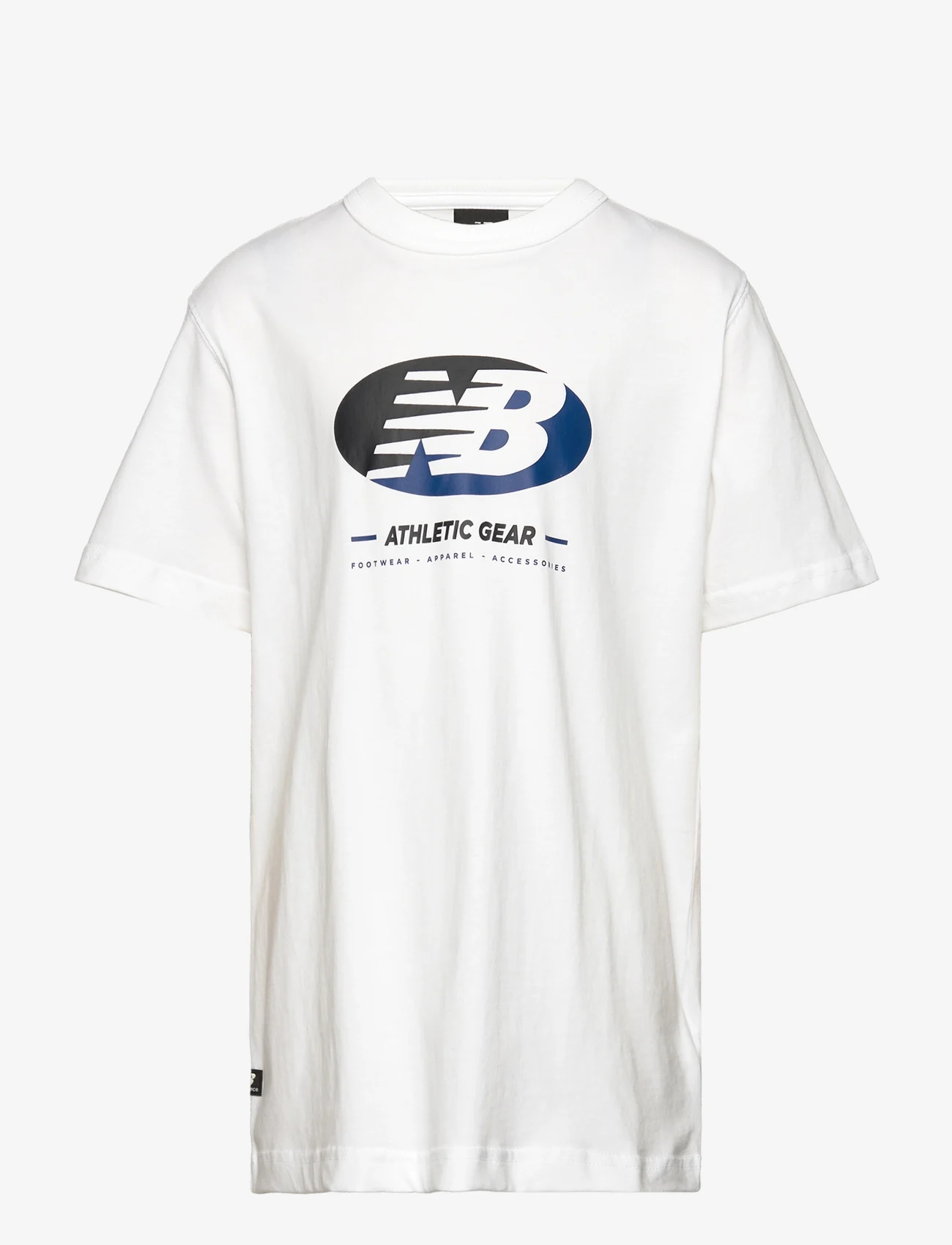 New Balance - Essentials Reimagined Graphic Cotton Jersey Short Sleeve T-shirt - t-krekli ar īsām piedurknēm - white - 0