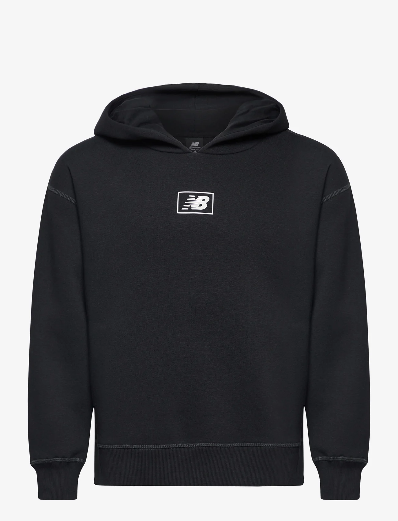 New Balance - NB Essentials Graphic BB Fleece Hoodie - kapuutsiga dressipluusid - black - 0