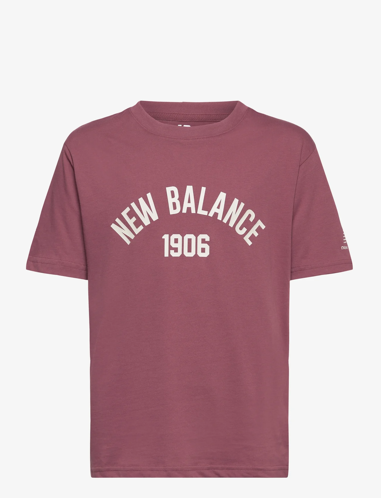 New Balance - NB Essentials Varisty Tee - kortärmade t-shirts - washed burgundy - 0