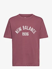 New Balance - NB Essentials Varisty Tee - kortærmede t-shirts - washed burgundy - 0