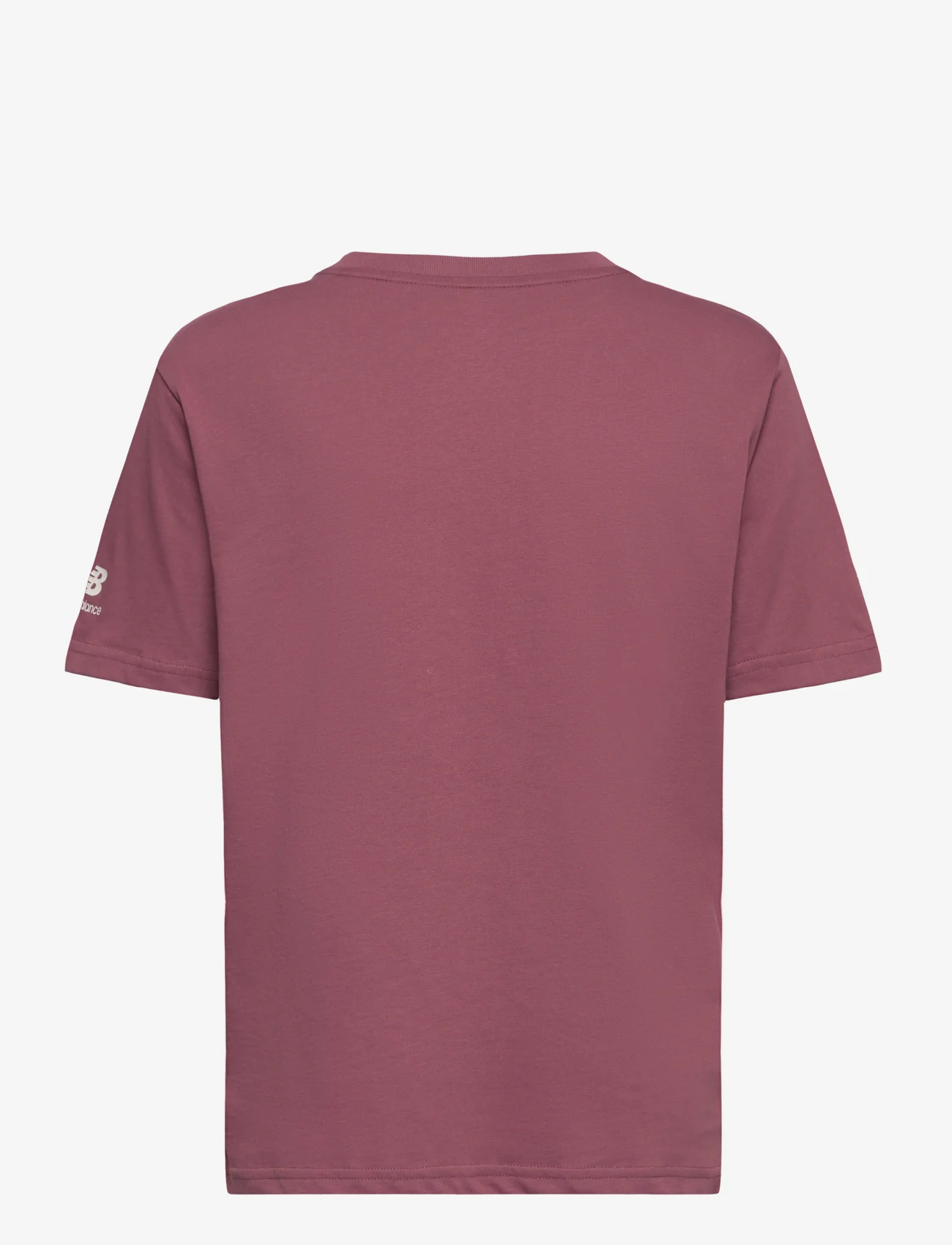 New Balance - NB Essentials Varisty Tee - kortærmede t-shirts - washed burgundy - 1