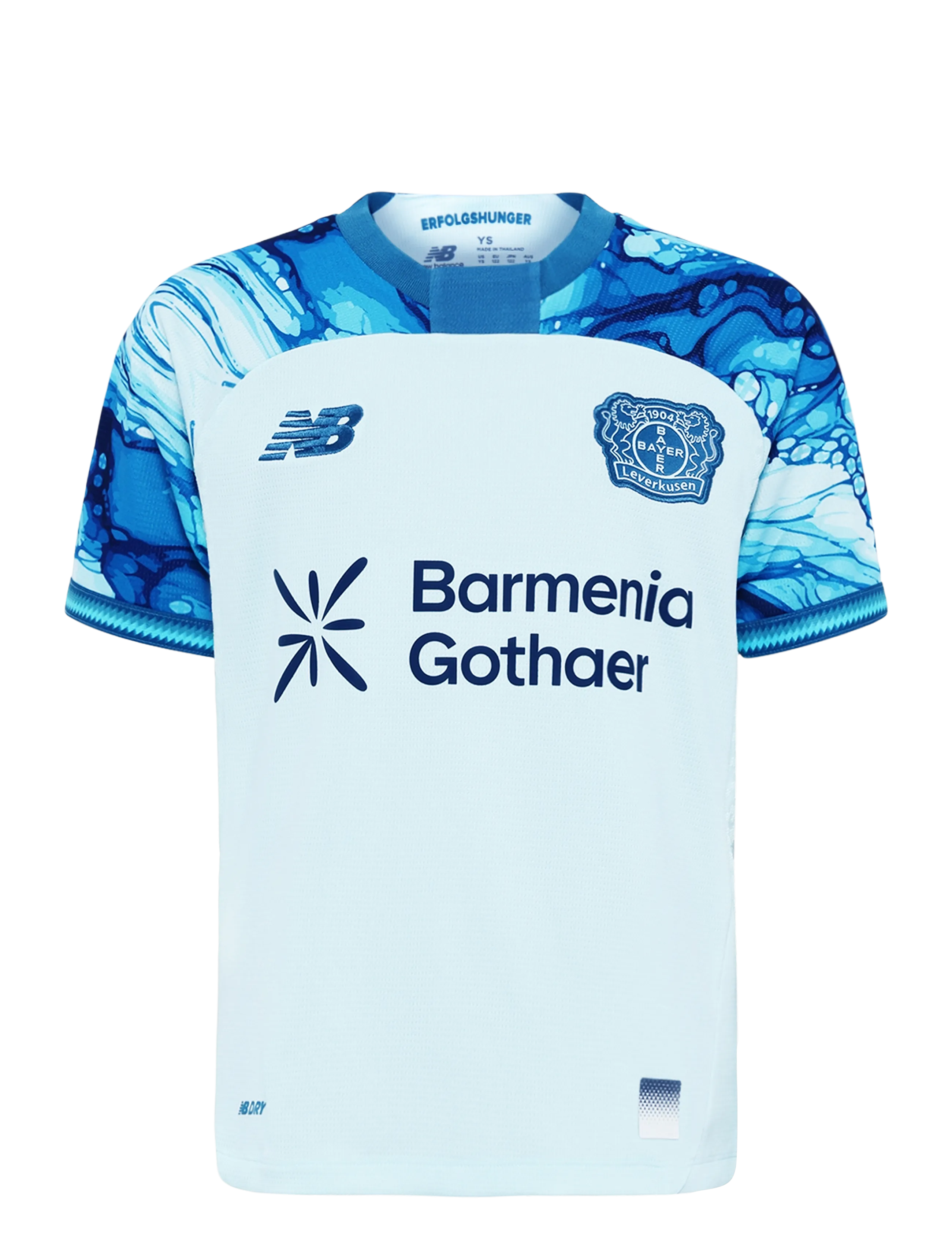 New Balance Bayer 04 Leverkusen 26/27 Away Youth Short Sleeve Jersey, YS, T-shirts, Blau - Football Shirts, Kinder