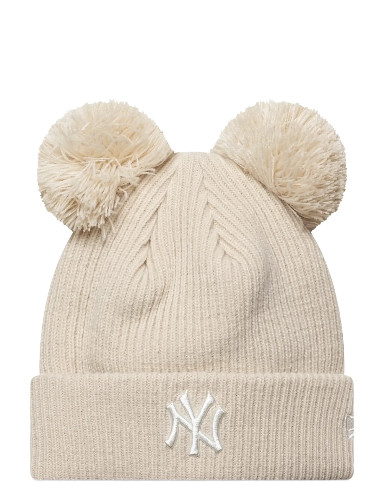 New Era WMNS DOUBLE POM BEANIE NEYYAN - Fännipood - STN / cream