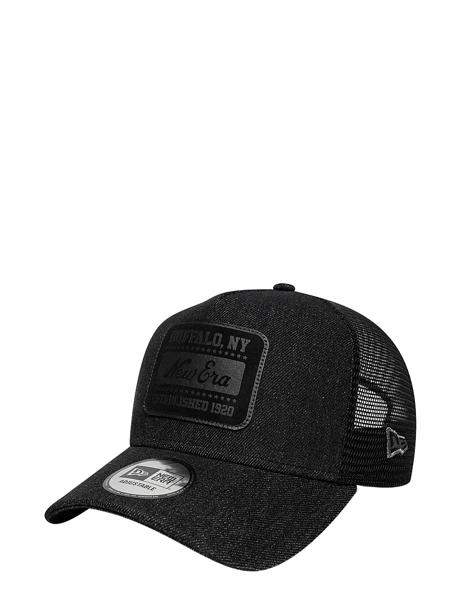 New Era - NE PATCH DENIM TRUCKER NEWERA - nokamütsid - blk - 0