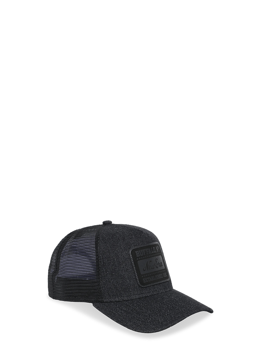 New Era - NE PATCH DENIM TRUCKER NEWERA - kepsar - blk - 0