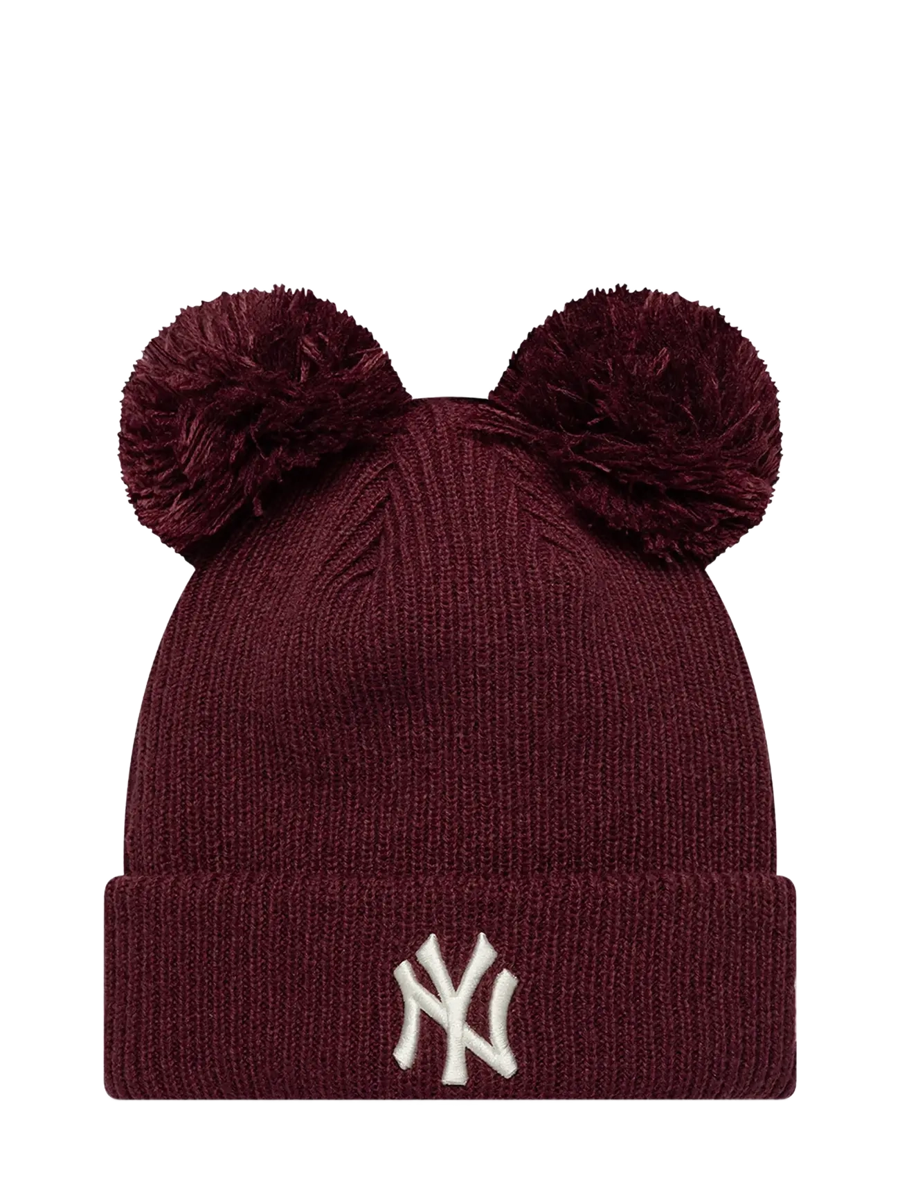 New Era WMNS DOUBLE POM BEANIE NEYYAN - Fännipood - FBG / burgundy